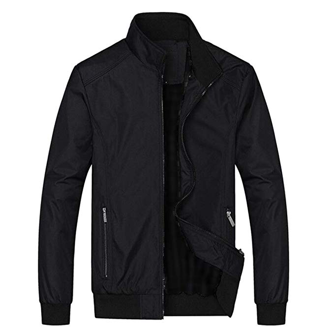 Kedeame Men's Work Active Lightweight Softshell Zipper Bomber Jacket