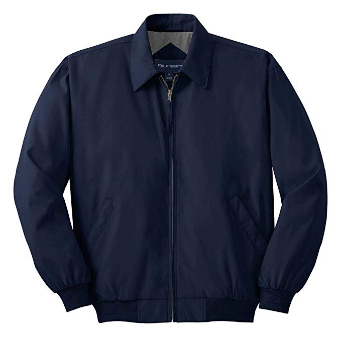 Port Authority J730 Casual Microfiber Jacket-Bright Navy/Solid Pewter Lining