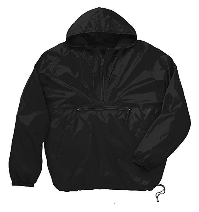 Harriton Packable Nylon Jacket, Black