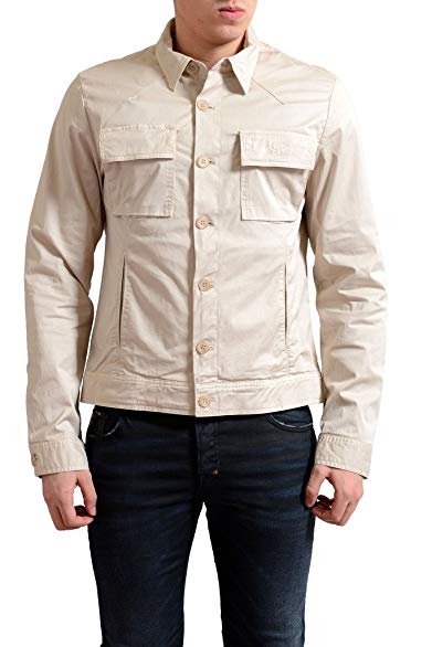 Gianfranco Ferre GF Men's Beige Button Up Light Jacket