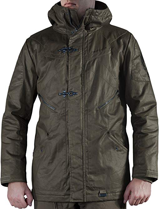 Musterbrand Halo Men Long Winter Jacket Flight Deck Officer Green