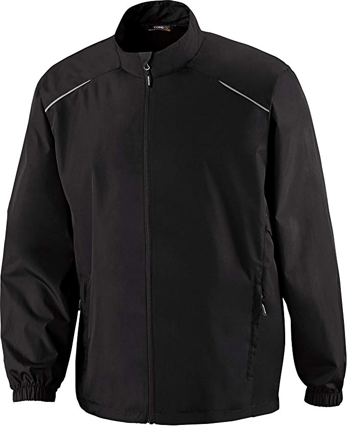 Core365 88183 Mens Motivate Lightweight Jacket - Black - 2XL