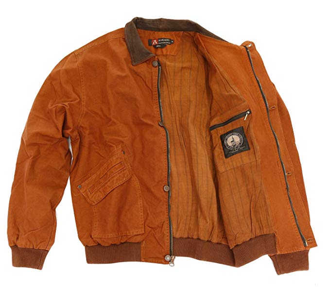 Bomber Jacket with Leather Collar, Double Bay Jacket 2nd Choice KTA