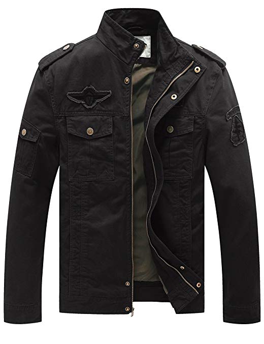 WenVen Men's Fashion Cotton Jackets