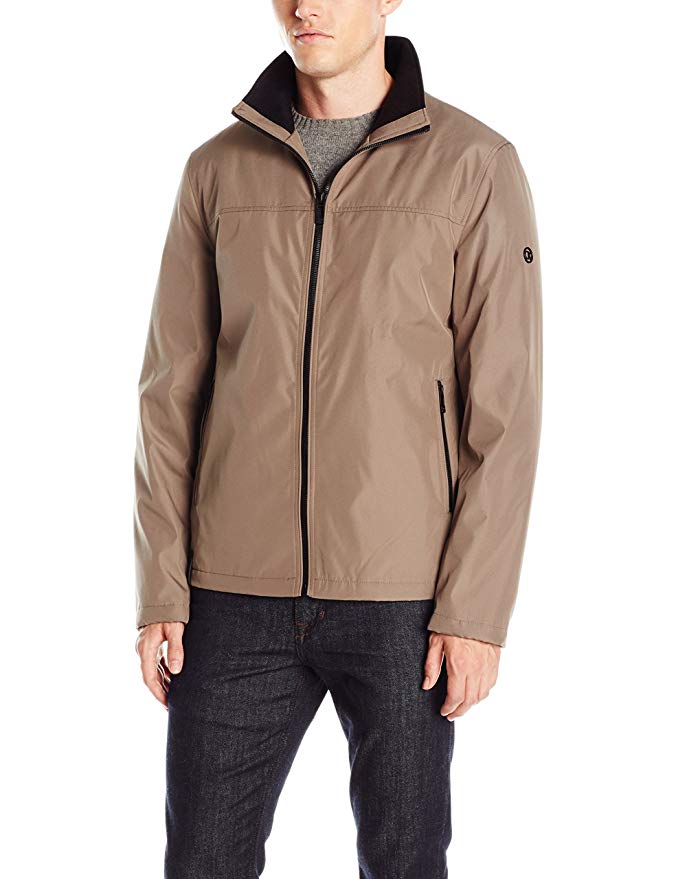 Calvin Klein Men's Poly Bonded Open Bottom Jacket